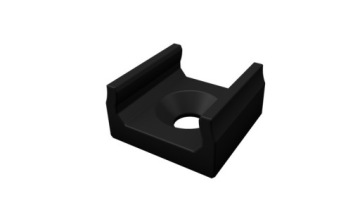 Кронштейн MINI черный для поверхностного монтажа для алюминиевого профиля X-типа