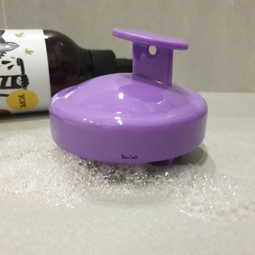 СИЛИКОНОВЫЙ МАССАЖЕР ДЛЯ МЫТЬЯ ВОЛОС ГОЛОВЫ лаванда ФИОЛЕТОВАЯ ЩЕТКА