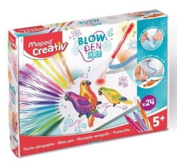 Pisaki , flamastry dmuchane MAPED BLOW PEN 24 sztuki , zestaw kreatywny