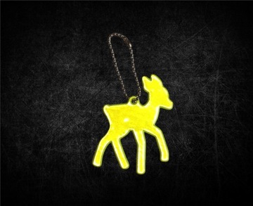 Светоотражающий кулон-брелок Светоотражающий кулон на цепочке ОЛЕНЬ ОЛЕНЬ