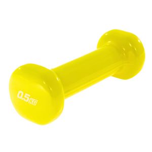 PLATINUM FITNESS HANTLA WINYLOWA ŻÓŁTA 0,5 KG HANTELKA HANTEL VINYLOWA