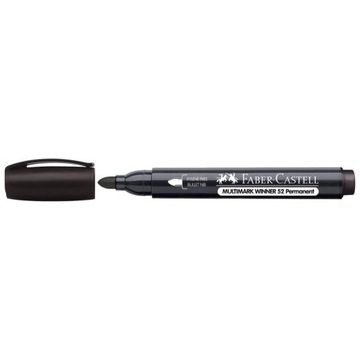 Marker Permanentny CZARNY okrągły FABER-CASTELL