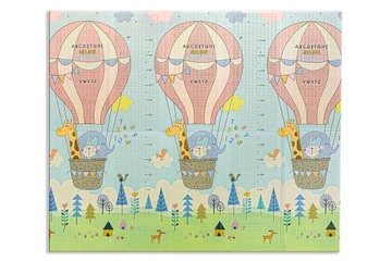 ОБРАЗОВАТЕЛЬНЫЙ КОВРИК, СКЛАДНОЙ ДЛЯ ДЕТЕЙ, БОЛЬШОЙ, МИШКИ, ШАРЫ, 180x200