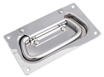 UCHWYT DO SKRZYŃ SKRZYNIOWY WPUSZCZANY METALOWY 120x70 MM CHROM