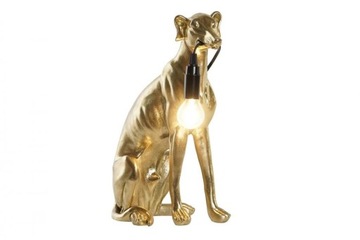 Lampa stołowa nocna pies Greyhound złoty dog