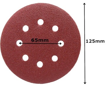 НАждачные диски с отверстиями на липучке 125 P220 20 шт.
