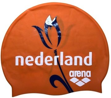 CP137 Czepek Pływacki Silikonowy Na Basen ARENA NATIONAL NEDERLAND