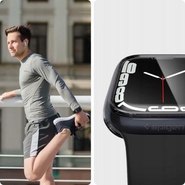 Чехол для Apple Watch 9/8/7 45мм, Spigen Ultra Hybrid, защита экрана