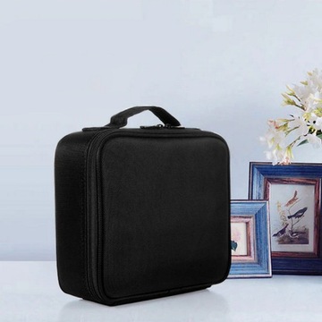 КОСМЕТИЧНАЯ СУМКА Жесткий органайзер ЧЕРНЫЙ для косметички Кейс Вместительный