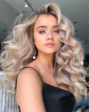 ПАРИК С ДЛИННЫМИ ВКУРНЫМИ ВОЛОСАМИ, ЗАВИВАННЫМИ НА СЕТКЕ W96