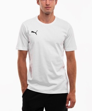 PUMA KOSZULKA MĘSKA BAWEŁNIANA T-SHIRT BIAŁA teamGOAL R.L
