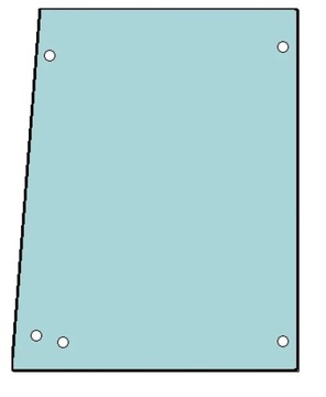 SZYBA LEWA PRAWA DRZWI GÓRNA MASSEY FERGUSON 50HX