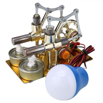 Dwucylindrowy Silnik Stirlinga Model wys PL24