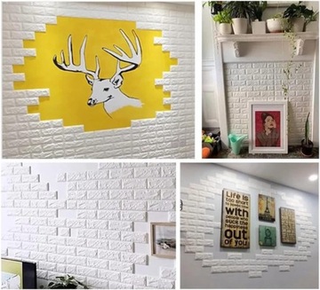 x10 СТЕНОВЫЕ ПАНЕЛИ 3D СТЕНОВЫЕ ПАНЕЛИ САМОКЛЕЯЩИЕСЯ КИРПИЧ БЕЛЫЕ КУХОННЫЕ ОБОИ