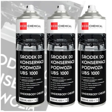 ŚRODEK DO KONSERWACJI PODWOZIA USB 1000 SPRAY ECOCHEMICAL ZESTAW 3 SZT