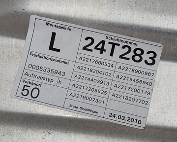 MECHANIZMUS OKNO PŘEDNÍ LEVÝ MERCEDES W221