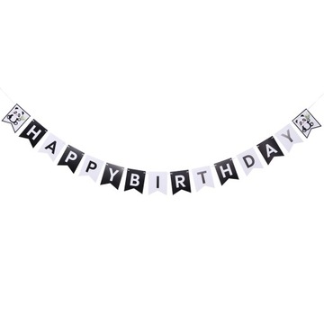 PANDA WSZYSTKIEGO NAJLEPSZEGO URODZINY PAPIEROWY BANNER URODZINY