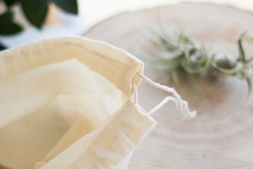 Хлопковая сумка цвета экрю 25х30 см 145 г