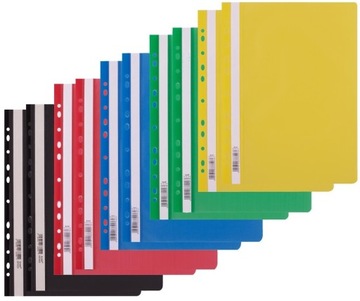SKOROSZYT NA DOKUMENTY ZAWIESZANY Z PERFORACJĄ A4 10 szt. MIX KOLOR