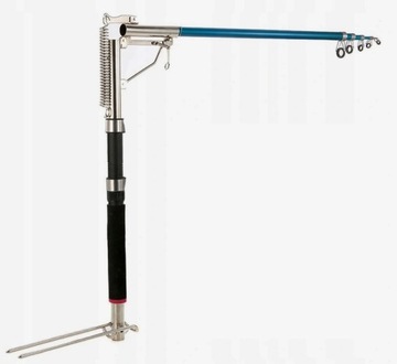 WĘDKA TELESKOPOWA SAMOZACINAJĄCA AUTOMATYCZNA+ PODPÓRKA c.w 30-120g dł 2,1m