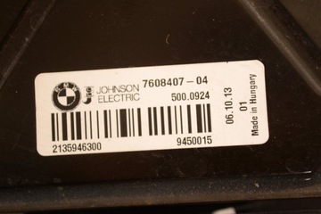 BMW 4 F32 420D 2013 RHD MOTOR CHLADIČ VENTILÁTOR CHLADIČŮ 7608407 76405