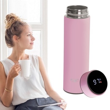 KUBEK TERMICZNY TERMOS Z TEMPERATURĄ LED 473ml AD4506