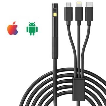 ПРОВЕРОЧНАЯ КАМЕРА ДЛЯ ТЕЛЕФОНА-ЭНДОСКОПА WiFi micro USB USB-C iOS ANDROID
