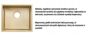 Мойка Walter gold сталь 45x45 + смеситель
