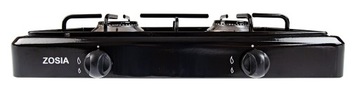Газовая плита эконом-класса черного цвета с 2 конфорками без крышки