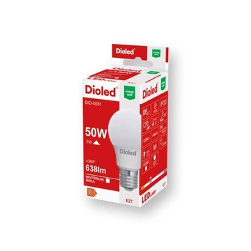 DIOLED Żarówka LED GLS E27 7W/50W BN 638lm DIO-0031