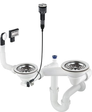 Deante Syfon do zlewozmywaka granitowego 1.5- i 2-komorowego - Space-Saver