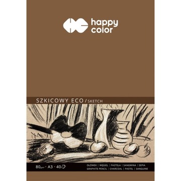 Blok szkicowy Happy Color Eco - A3, 80 g, 40 ark.
