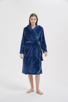 ТЕПЛЫЙ ХАЛАТ С КАПЮШОНОМ МЯГКИЙ ХАЛАТ 2XL/3XL