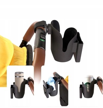 Держатель на тележке для бутылки, чашки, телефона 2в1, черный, прочный, прочный для воды