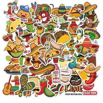 WLEPY STICKER BOMB NAKLEJKI MIX MEKSYK 50szt
