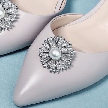 Зажимы для обуви Туфли Жемчужные туфли Цветочный декор