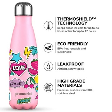 ТЕРМОС СПОРТИВНАЯ БУТЫЛКА ДЛЯ ВОДЫ 750 мл PROWORKS