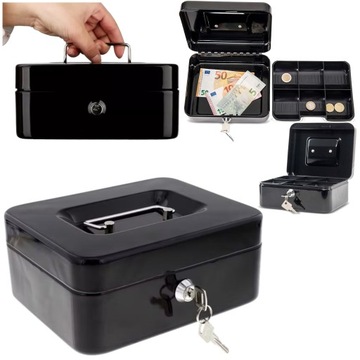 МЕТАЛЛИЧЕСКАЯ КАССЕТА ДЛЯ ДЕНЕГ, СЕЙФ, КЛЮЧЕЙ, ДОКУМЕНТОВ