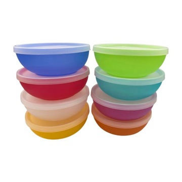 Miska 850 ml nietłukąca z pokrywką piknikowa Weekend mix kolorów