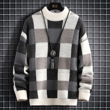 Sweter Gruby kaszmir mężczyźni topy golf zimowy
