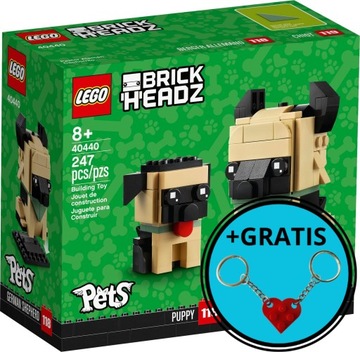 LEGO BrickHeadz 40440 LEGO OWCZAREK NIEMIECKI + 2 x brelok LEGO - GRATIS