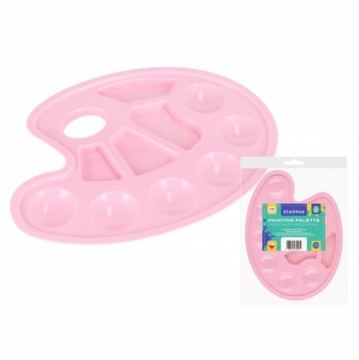 Пластикова палітра для фарб PASTEL рожевий, STARPAK