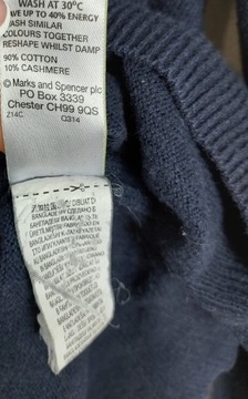 M&S SWETER MĘSKI BAWEŁNA+KASZMIR L