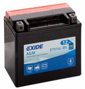 Мотоциклетный аккумулятор Exide YTX14-BS 12Ач 200А