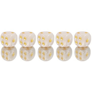 ZESTAW 5 KOSTEK K6 RPG KOŚĆ SZEŚCIOŚCIENNA PAŁAC ELFÓW 1,6 CM