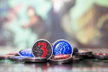 НАБОР ИЗ 50 МЕТАЛЛИЧЕСКИХ МОНЕТ НА ЗАМЕНУ ДЛЯ ИГРЫ ELDRITCH HORROR