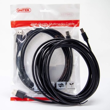 Кабель Unitek Y-C421GBK USB 2.0 AM-BM, 5 м