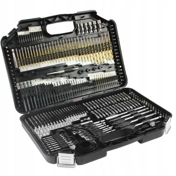 НАБОР СВЕРЛ, ДОЛОТО, КОРОНОК, 246 ЭЛЕМЕНТОВ