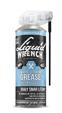 SMAR BIAŁY LITOWY W SPRAYU LIQUID WRENCH DO KŁÓDEK ZAWIASÓW 380 ml