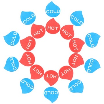 NAKLEJKI NA KRANY ZNACZĄ ETYKIETY GORĄCEJ I ZIMNEJ WODY